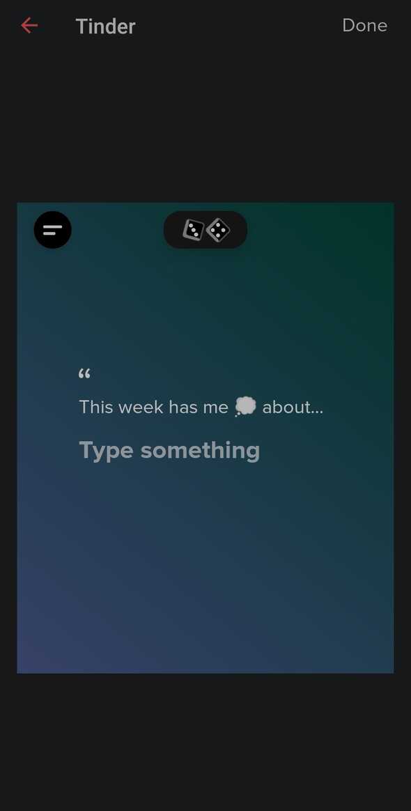 Prompts on Tinder